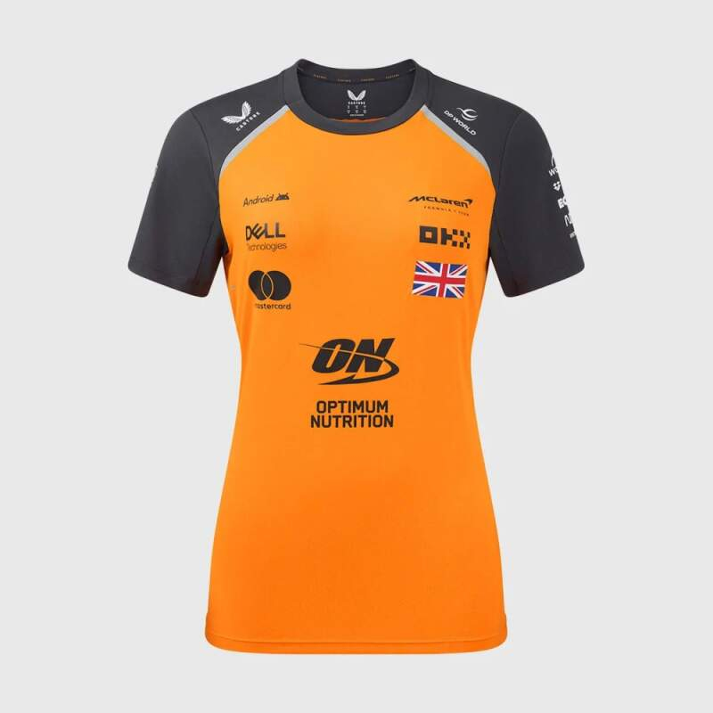 Mclaren Honda dámske tričko Lando Norris official Teamline Replica orange F1 Team 2025