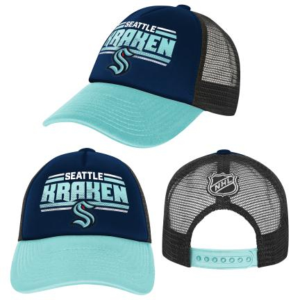 Seattle Kraken detská čiapka flat šiltovka Essentials Snapback Trucker