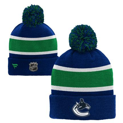 Vancouver Canucks detská zimná čiapka Cuffed Beanie With Pom blue