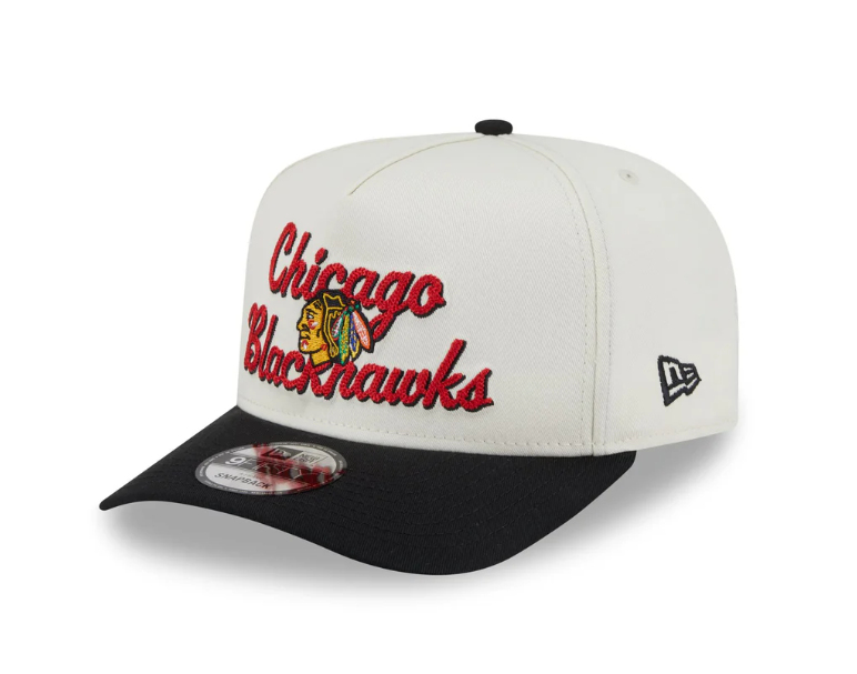 Chicago Blackhawks čiapka baseballová šiltovka New Era 950AF Chainstitch white