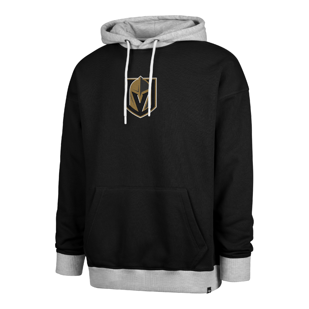 Vegas Golden Knights pánska mikina s kapucňou 47 Patch Drop Shoulder Hood black