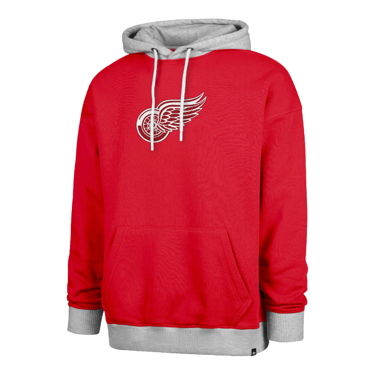 Detroit Red Wings pánska mikina s kapucňou 47 Patch Drop Shoulder Hood red
