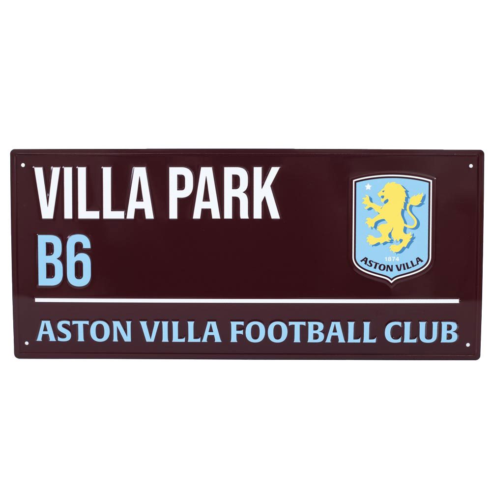 Aston Villa ceduľa na stenu Colour Street
