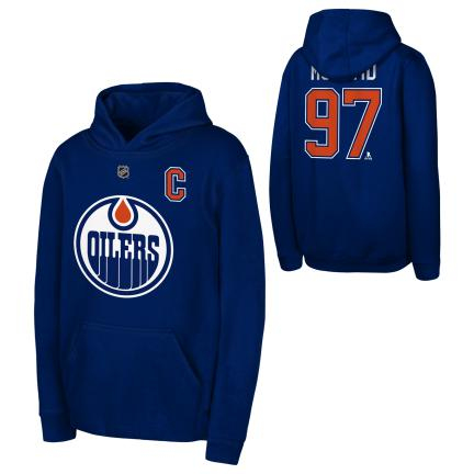 Edmonton Oilers detská mikina s kapucňou Connor McDavid Flat Captains N&N Flc Hood