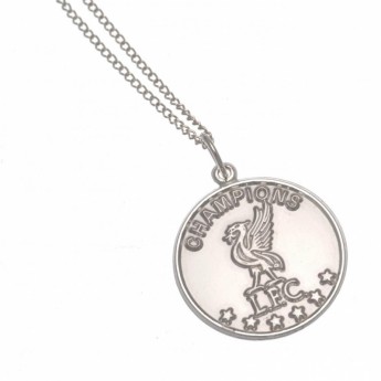FC Liverpool retiazka na krk s príveskom Champions Of Europe sterling silver pendant & chain