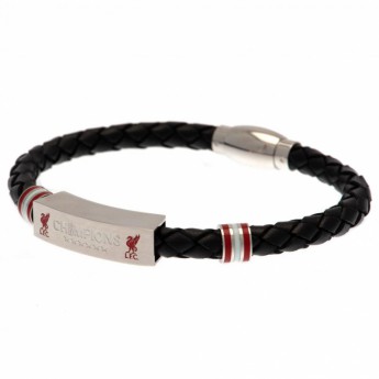 FC Liverpool kožený náramok Champions Of Europe Leather Bracelet
