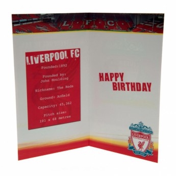 FC Liverpool narodeninové želanie Birthday Card No 1 Fan