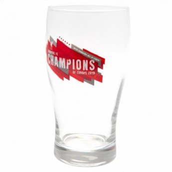 FC Liverpool poháre Champions of Europe Tulip Pint Glass