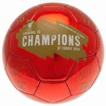 FC Liverpool futbalová lopta Champions Of Europe Football Signature - size 5
