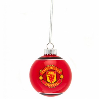 Manchester United vianočné ozdoby Glass Bauble