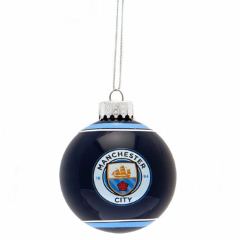 Manchester City vianočné ozdoby Glass Bauble