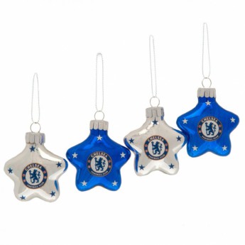 FC Chelsea vianočné ozdoby 4pk Star Baubles
