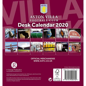 Aston Villa stolový kalendár 2020