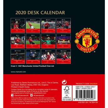 Manchester United stolový kalendár 2020
