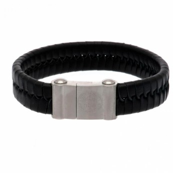 Leicester City náramok Single Plait Leather Bracelet