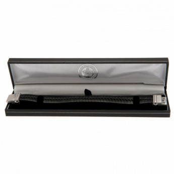 Leicester City náramok Single Plait Leather Bracelet