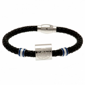 Leicester City kožený náramok Colour Ring Leather Bracelet