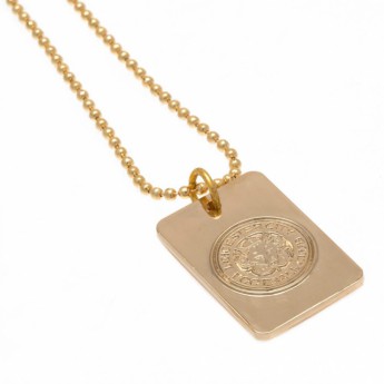 Leicester City retiazka na krk s psou známkou Gold Plated Dog Tag & Chain