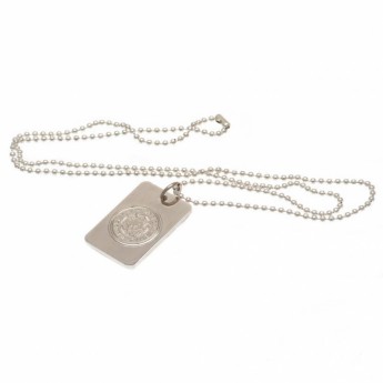 Leicester City retiazka na krk s psou známkou Silver Plated Dog Tag & Chain
