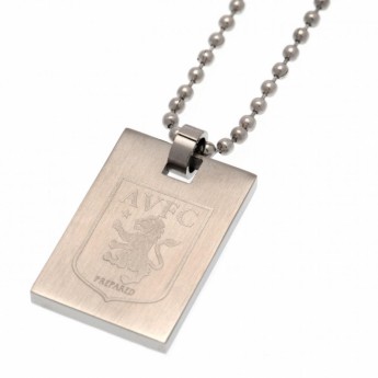 Aston Villa retiazka na krk s psou známkou Dog Tag & Chain