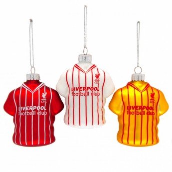 FC Liverpool vianočné ozdoby 3pk Retro Shirt Baubles