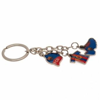 FC Barcelona kľúčenka 3 Charm Keyring