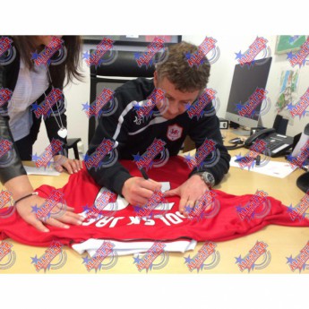Legendy futbalový dres Manchester United FC Solskjaer 1999 Signed Shirt