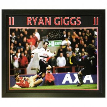Legendy obrázok v rámčeku Manchester United FC Giggs Signed Framed Print