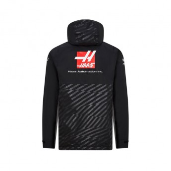 Haas F1 pánska bunda s kapucňou rain black F1 Team 2020