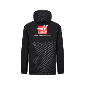 Haas F1 pánska bunda s kapucňou rain black F1 Team 2020