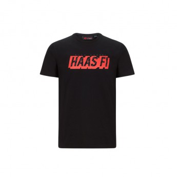 Haas F1 pánske tričko graphic logo black F1 Team 2020