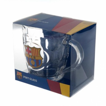 FC Barcelona krýgl pivné poháre glass logo