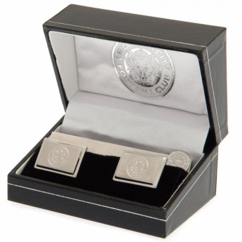 Leicester City set kravata a manžetové gombíky Tie Slide & Cufflink Set