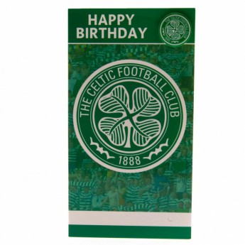 FC Celtic narodeninové želanie Birthday Card & Badge
