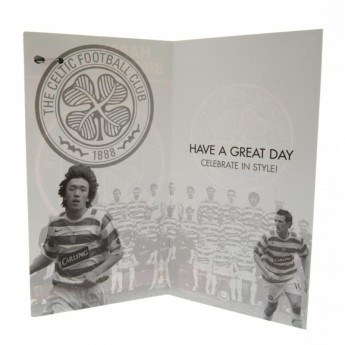 FC Celtic narodeninové želanie Birthday Card & Badge