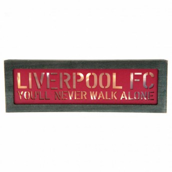 FC Liverpool ceduľa na stenu Light Up Wooden