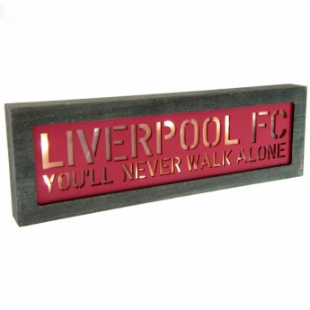 FC Liverpool ceduľa na stenu Light Up Wooden