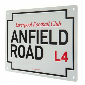 FC Liverpool ceduľa na stenu Anfield Road Sign
