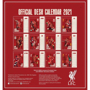 FC Liverpool stolový kalendár 2021