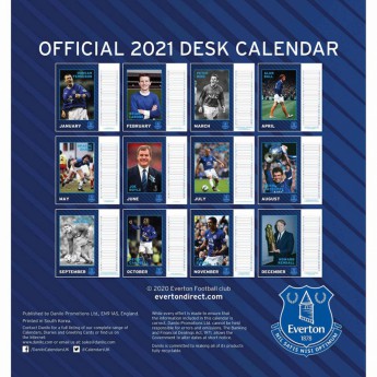 FC Everton stolový kalendár 2021