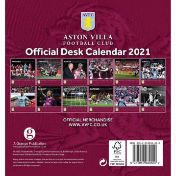 Aston Villa stolový kalendár 2021