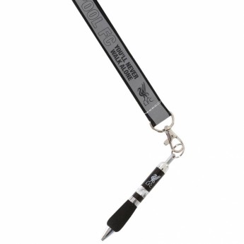 FC Liverpool šnúrka na krk s perom black and grey Lanyard Pen