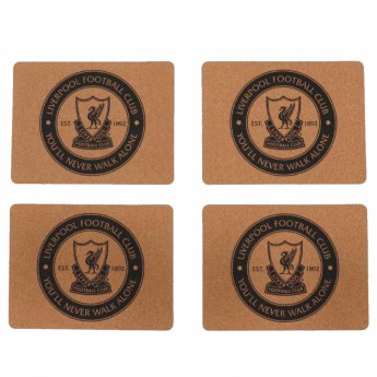 FC Liverpool prestieranie 4pk Cork Placemat Set