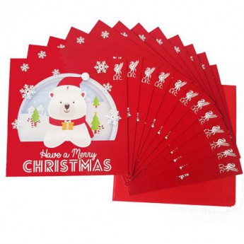 FC Liverpool vianočné prianie 12 Pack Christmas Cards