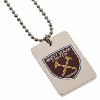 West Ham United retiazka na krk s psou známkou Enamel Crest Dog Tag & Chain