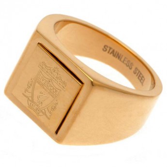 FC Liverpool prsteň Gold Plated Signet Ring Small