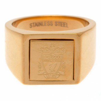 FC Liverpool prsteň Gold Plated Signet Ring Small