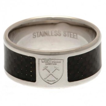 West Ham United prsteň Carbon Fibre Ring Medium