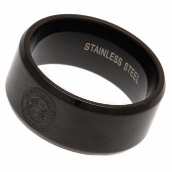 FC Celtic prsteň Black IP Plated Ring Small