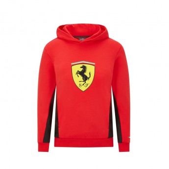 Ferrari detská mikina s kapucňou PUMA sweatshirt logo red F1 Team 2021